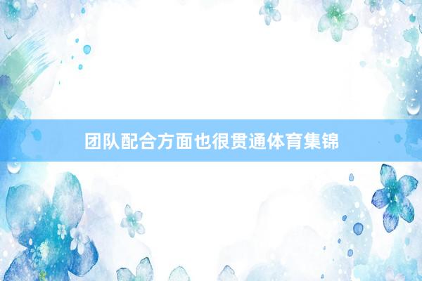 团队配合方面也很贯通体育集锦